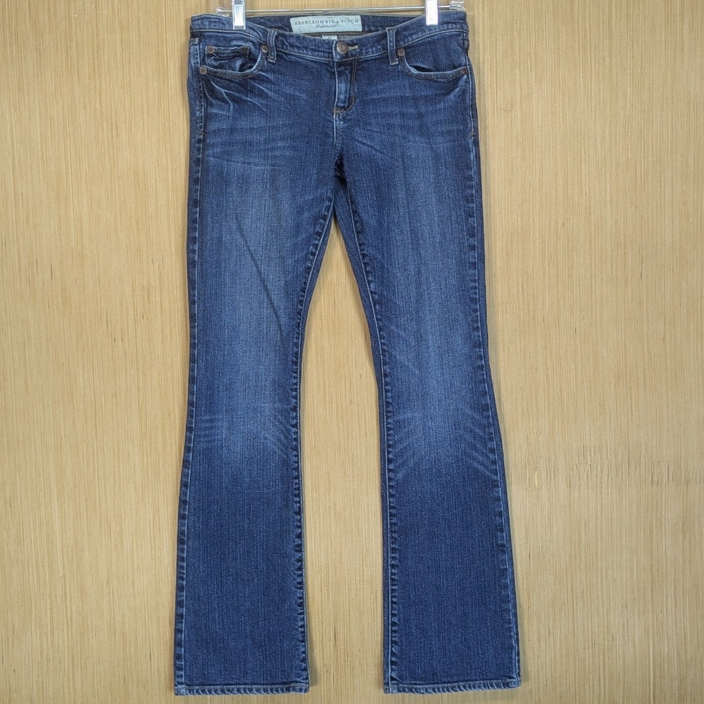 Abercrombie & Fitch Bootcut Jeans Y2K Low Rise Flare Denim Women's 4 Dark‎ Wash